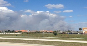 Smoke pours into the sky in Brevard County, Friday, March 14, 2014 as the St. Johns River Water Management District conducts a 5,000-acre prescribed burn in the River Lakes Conservation area. (PHOTO/Greg Pallone, staff) cfnews13