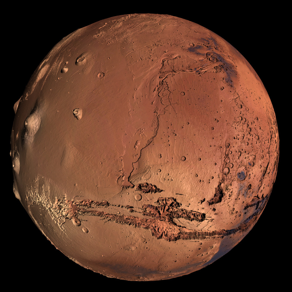 Mars Visualization with Satellite Imagery Overlay